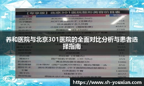 养和医院与北京301医院的全面对比分析与患者选择指南